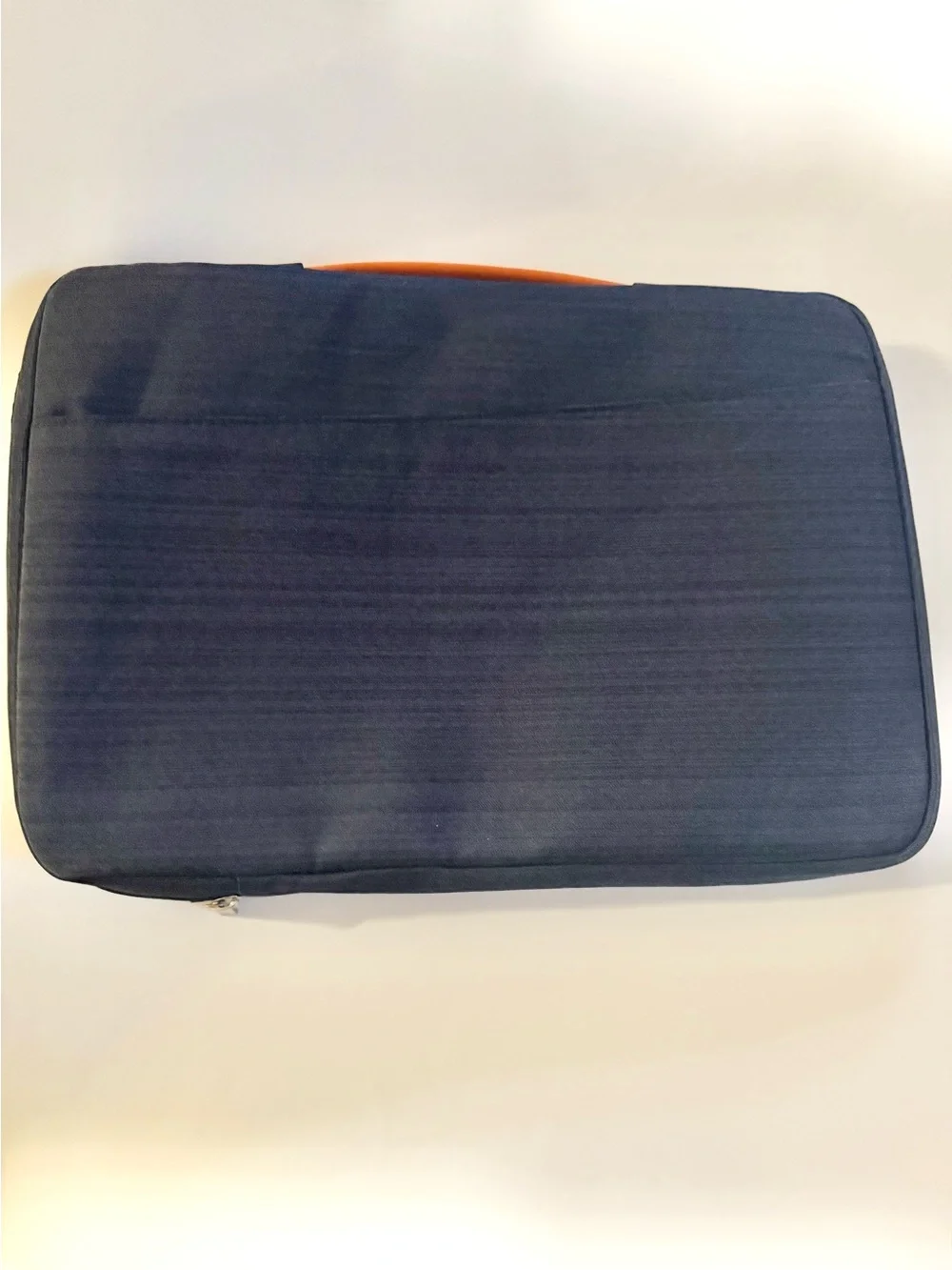 Navy Laptop Sleeve with Tan Accent
